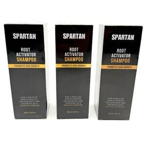 Lot of 3 Spartan Root Activator Shampoo 6.8oz 200ml Bottles Promotes Hair Growth